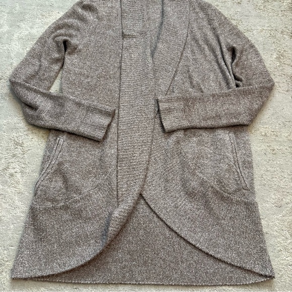Barefoot Dreams CozyChic Lite Circle Cardi in Sable Brown Size Medium - Picture 7 of 13